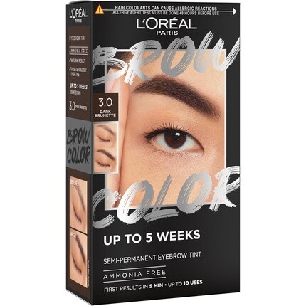 L'Oréal Paris Полуперманентная краска для бровей держится до 5 недель. Видимый результат через 5 минут. Краска для бровей без аммиака, оттенок 3.0, темный брюнет.
L'Oréal Paris Полуперманентная краска для бровей держится до 5 недель. Видимый результат через 5 минут. Краска для бровей без аммиака, оттенок 3.0, темный брюнет.
