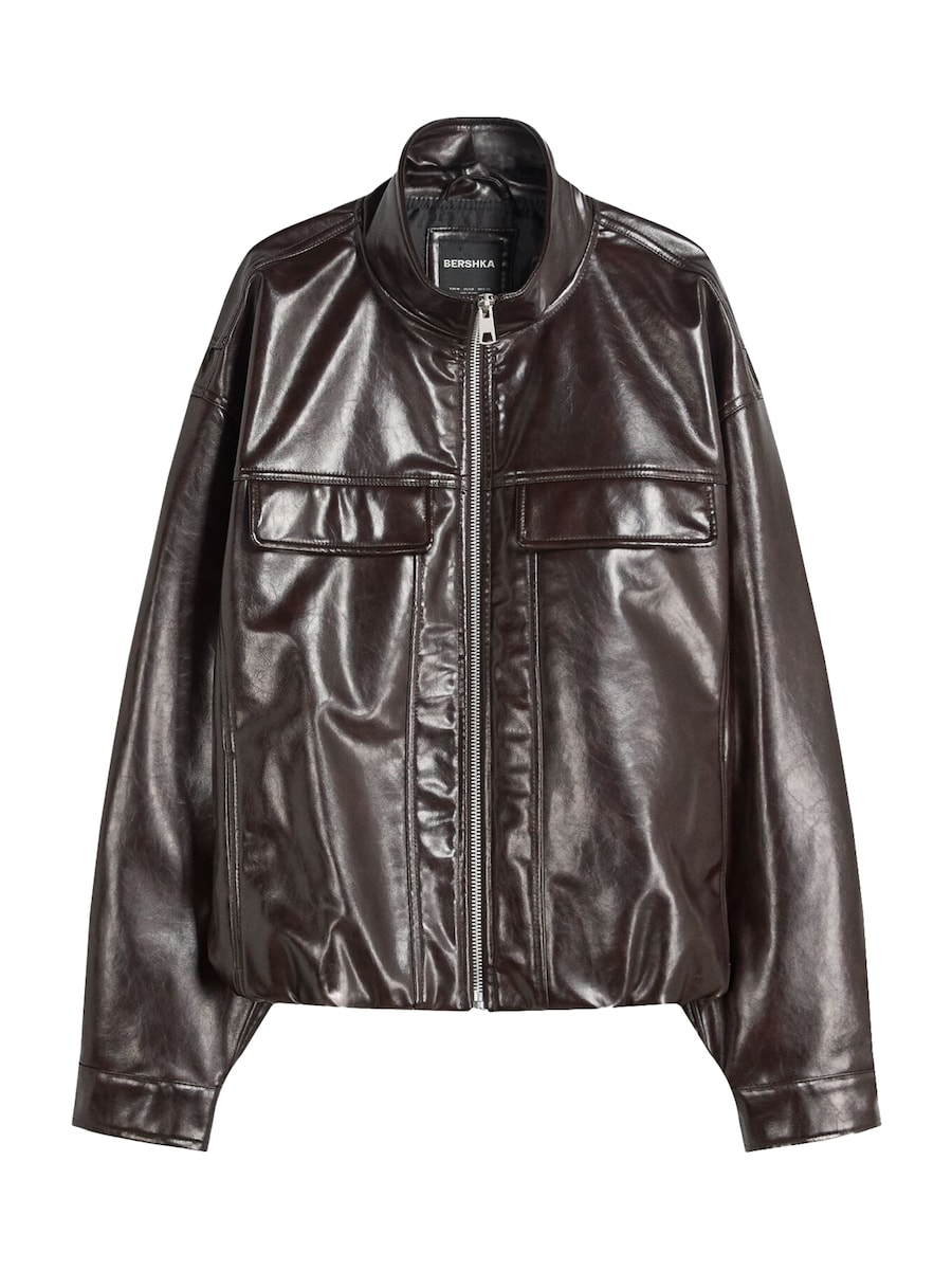 Куртка межсезонная Bershka, шоколадный
Куртка межсезонная Bershka, шоколадный
