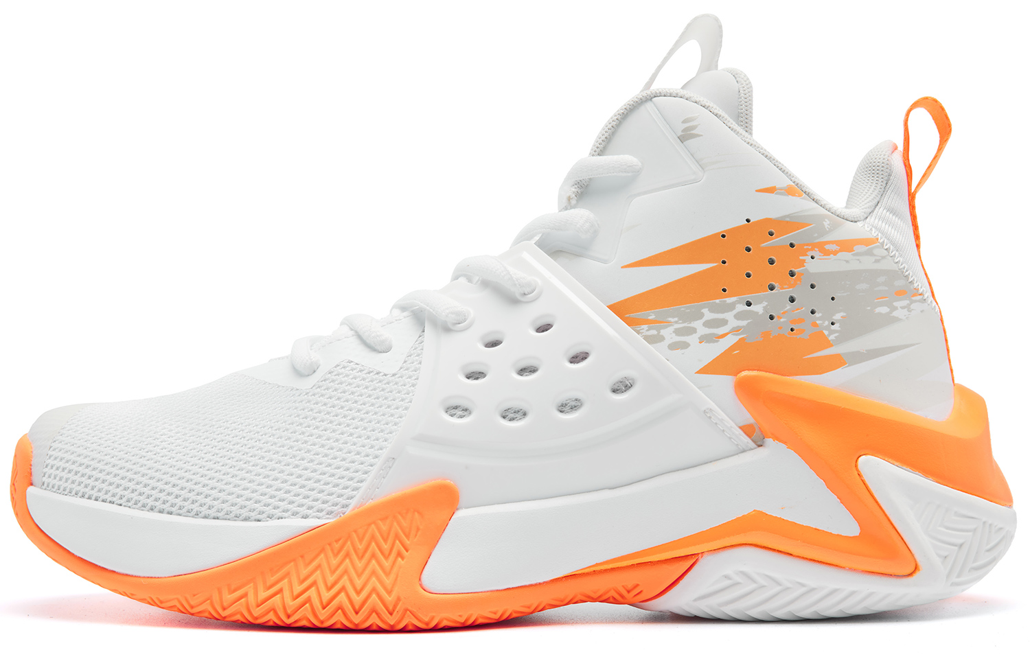 Износостойкие баскетбольные кроссовки мужские высокие бело-оранжевые QIAODAN
Износостойкие баскетбольные кроссовки мужские высокие бело-оранжевые QIAODAN