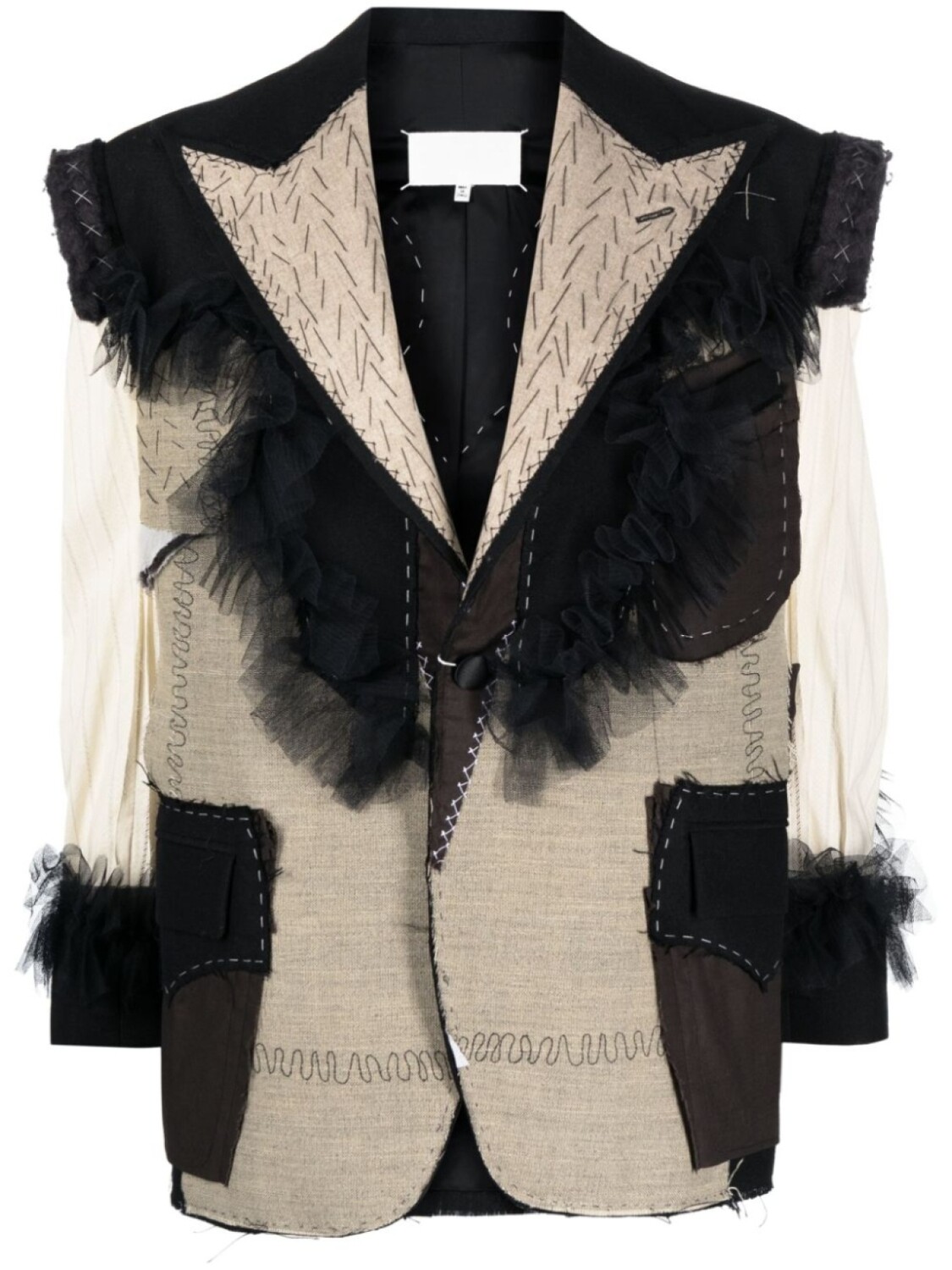 Maison Margiela однобортный блейзер, коричневый
Maison Margiela однобортный блейзер, коричневый