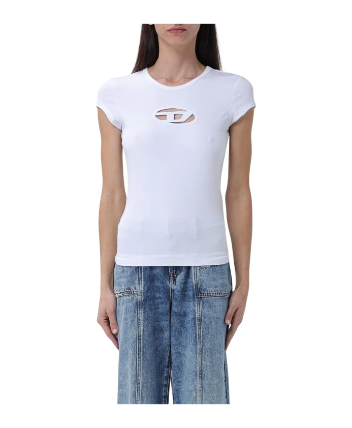 Футболка с вырезанным логотипом Diesel, белый
Футболка с вырезанным логотипом Diesel, белый