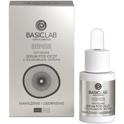 Пептидная сыворотка для глаз с 10% аргирелином, увлажняющая и укрепляющая, 15 мл, Basiclab
Пептидная сыворотка для глаз с 10% аргирелином, увлажняющая и укрепляющая, 15 мл, Basiclab