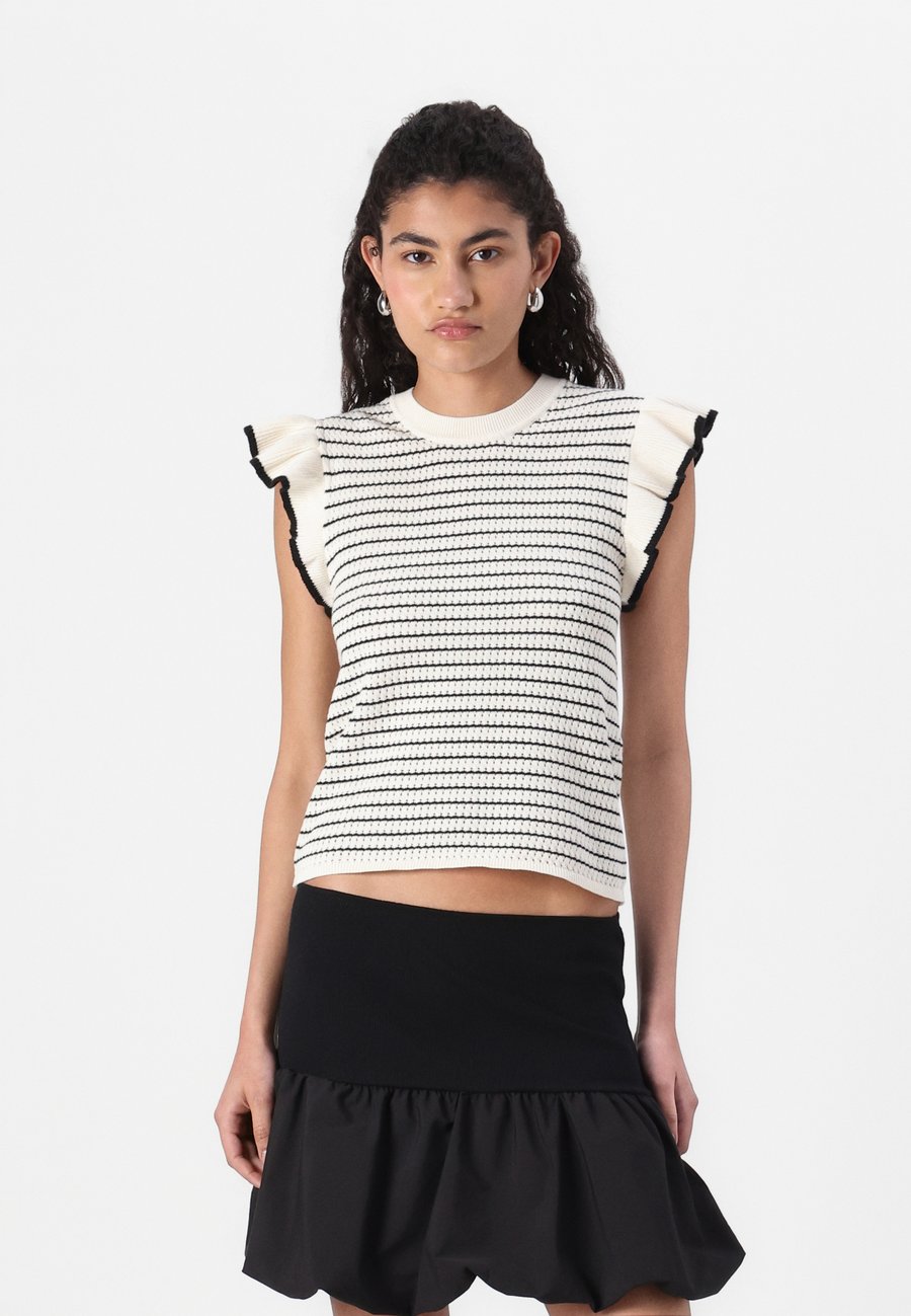 Джемпер JDY JDYCARICE FRILL PULLOVER, Cloud Dancer/Black/Black
Джемпер JDY JDYCARICE FRILL PULLOVER, Cloud Dancer/Black/Black