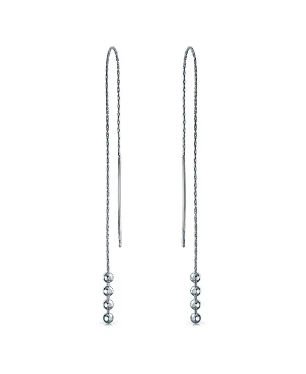 Геометрическая минималистская элегантность, длинная тонкая цепочка, простые серьги с четырьмя бусинами, серебро 925 пробы Bling Jewelry, colorless
Геометрическая минималистская элегантность, длинная тонкая цепочка, простые серьги с четырьмя бусинами, серебро 925 пробы Bling Jewelry, colorless