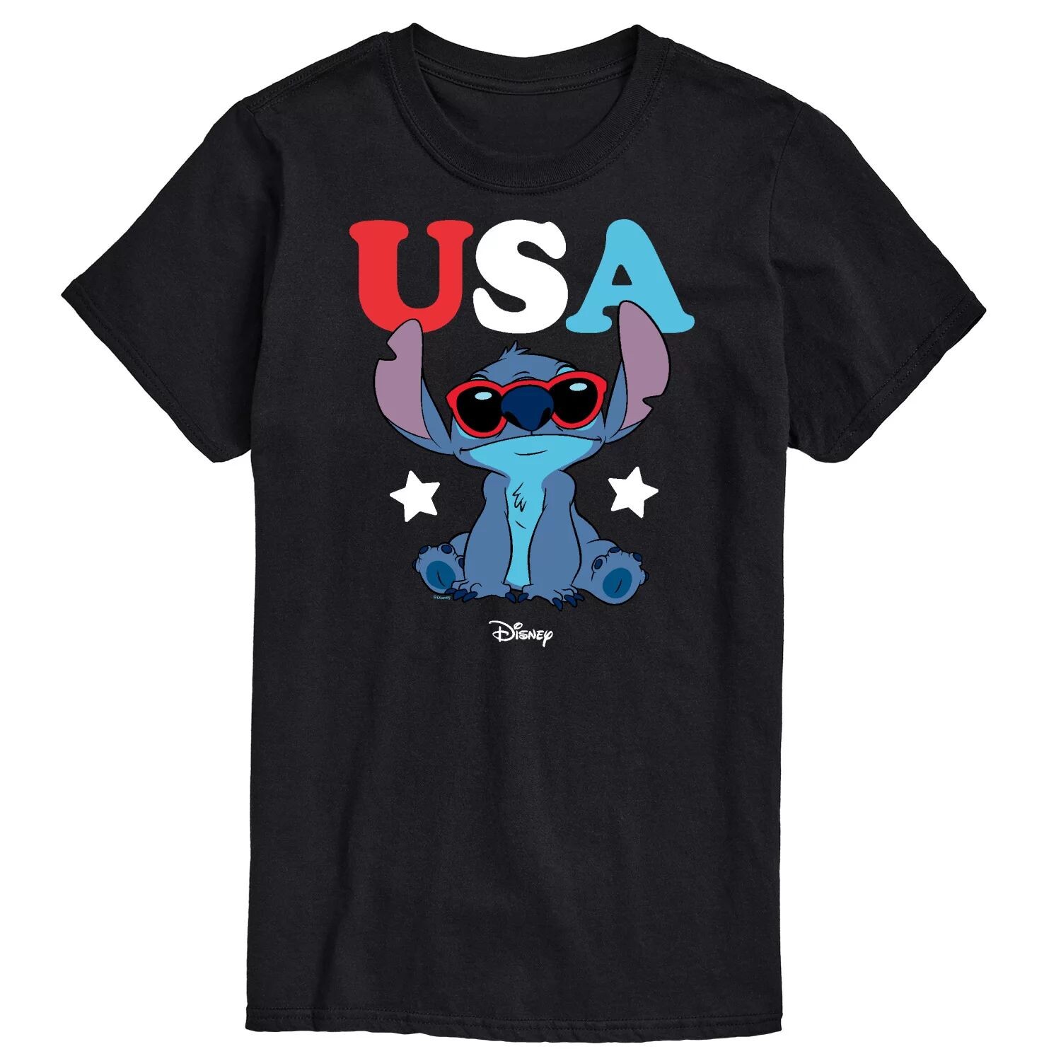 Мужская футболка с изображением солнцезащитных очков Disney's Lilo and Stitch USA
Мужская футболка с изображением солнцезащитных очков Disney's Lilo and Stitch USA