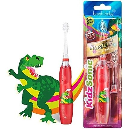 Электрическая зубная щетка Brush Baby Kidzsonic для малышей и детей в возрасте от 2 до 9 лет — диско-подсветка, нежная вибрация и умный таймер — динозавр, Brush-Baby
Электрическая зубная щетка Brush Baby Kidzsonic для малышей и детей в возрасте от 2 до 9 лет — диско-подсветка, нежная вибрация и умный таймер — динозавр, Brush-Baby