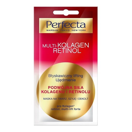 Маска для лица, шеи и декольте, 8 мл Perfecta, Multi-Collagen Retinol
Маска для лица, шеи и декольте, 8 мл Perfecta, Multi-Collagen Retinol