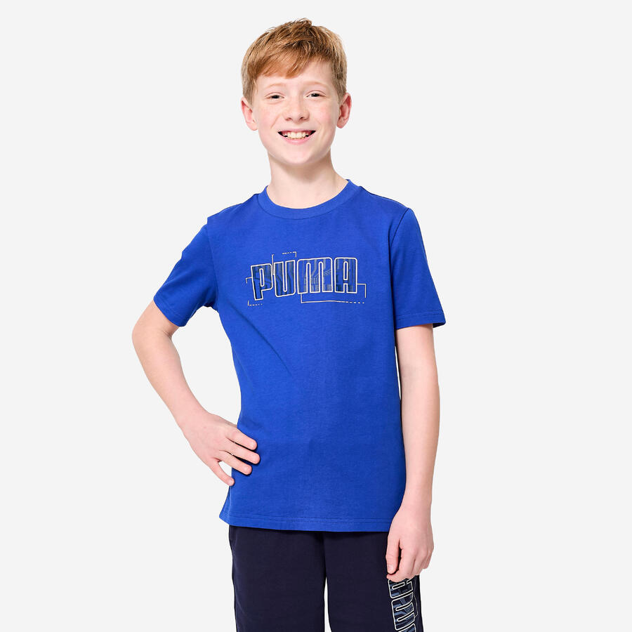 PUMA Футболка детская хлопковая - принт синяя
PUMA Футболка детская хлопковая - принт синяя