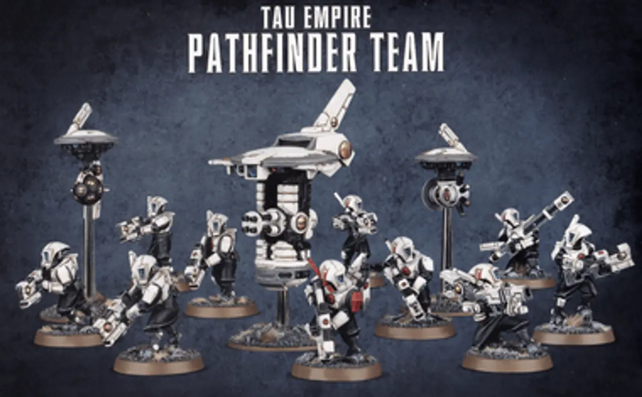 Миниатюра Warhammer 40K: Tau Empire - Pathfinder Team
Миниатюра Warhammer 40K: Tau Empire - Pathfinder Team