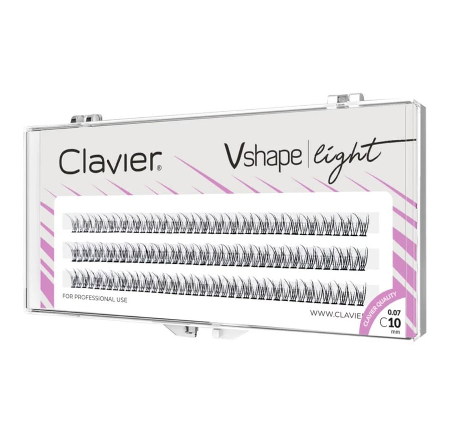 Clavier Vshape light C 0.07, ресницы 10 мм
Clavier Vshape light C 0.07, ресницы 10 мм