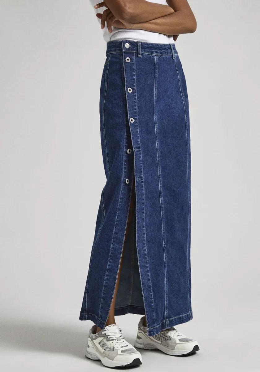 Джинсовая юбка Pepe Jeans "MIDI SKIRT", с планкой на пуговицах и разрезом, синий
Джинсовая юбка Pepe Jeans "MIDI SKIRT", с планкой на пуговицах и разрезом, синий