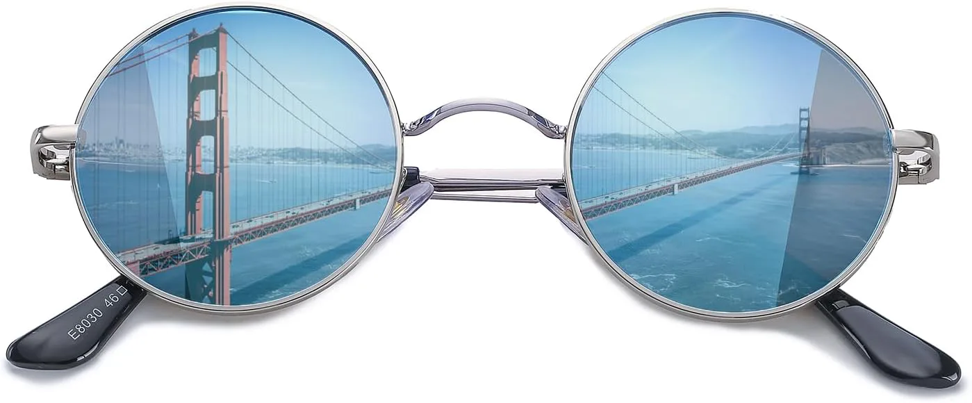 Поляризованные круглые солнцезащитные очки HJSTES для женщин и мужчин в стиле ретро-хиппи, маленькие круглые солнцезащитные очки, A02 Silver/Blue Mirrored
Поляризованные круглые солнцезащитные очки HJSTES для женщин и мужчин в стиле ретро-хиппи, маленькие круглые солнцезащитные очки, A02 Silver/Blue Mirrored