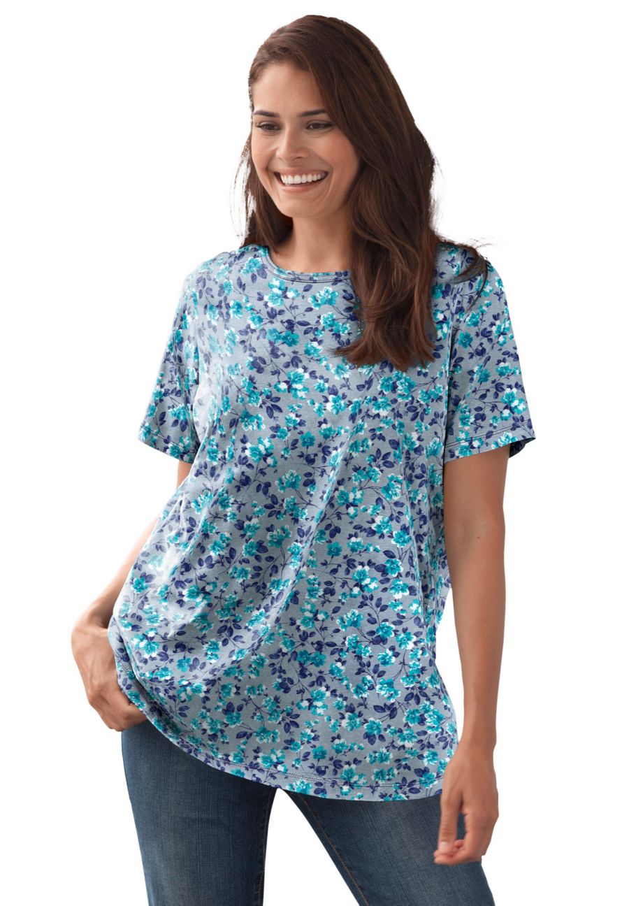 Женская футболка Within Tops & Tees с коротким рукавом и круглым вырезом, с принтом Woman Within, Heather grey azure blossom vine, Серый, Женская футболка Within Tops & Tees с коротким рукавом и круглым вырезом, с принтом Woman Within, Heather grey azure
Женская футболка Within Tops & Tees с коротким рукавом и круглым вырезом, с принтом Woman Within, Heather grey azure blossom vine, Серый, Женская футболка Within Tops & Tees с коротким рукавом и круглым вырезом, с принтом Woman Within, Heather grey azure