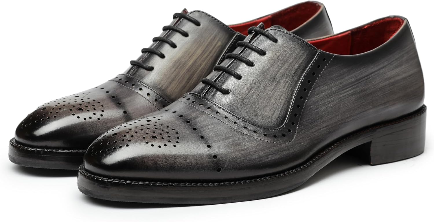 Мужские туфли оксфорды Lethato Wingtip Brogue ручной работы из натуральной кожи с шнуровкой, серый
Мужские туфли оксфорды Lethato Wingtip Brogue ручной работы из натуральной кожи с шнуровкой, серый