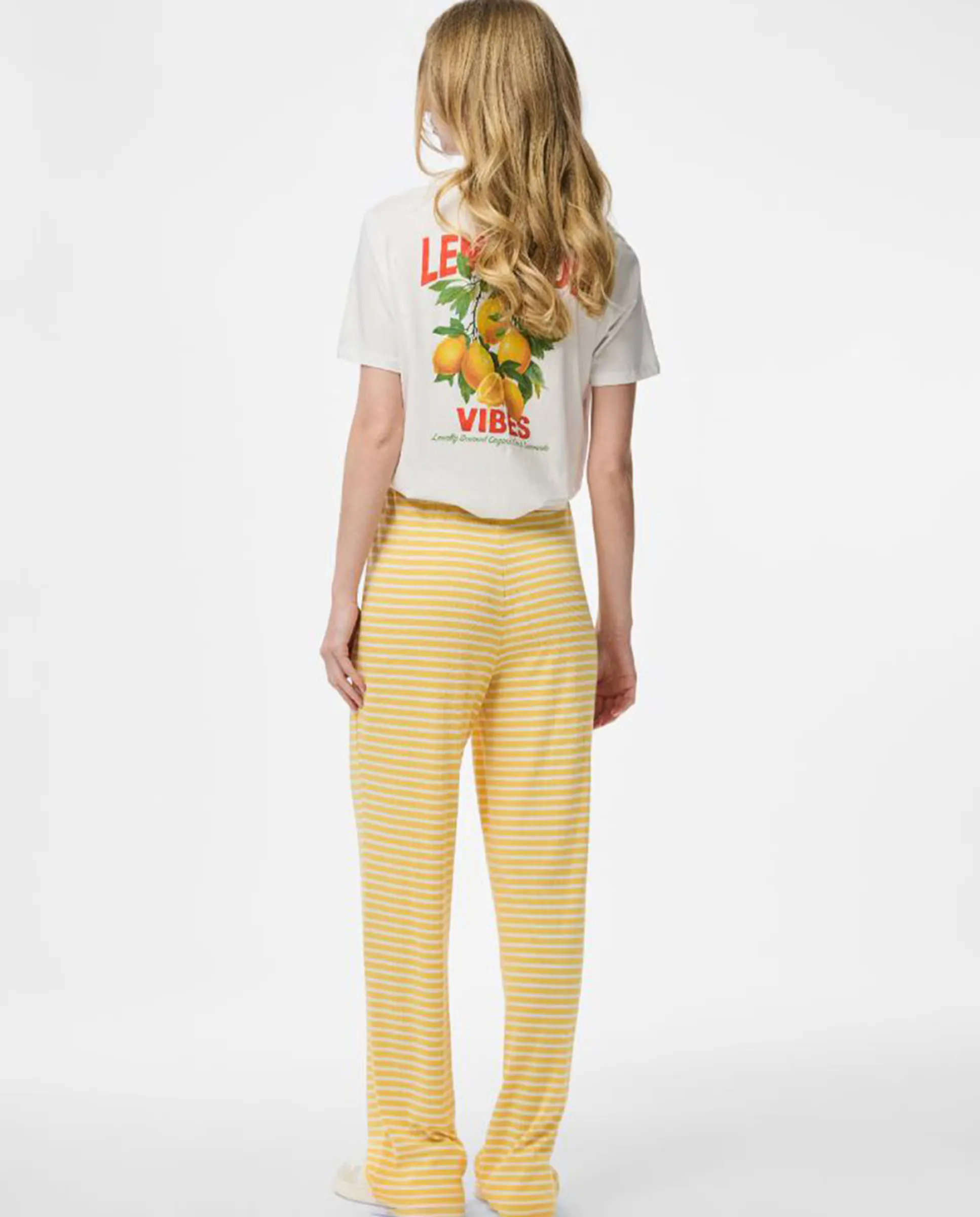 Женские длинные брюки в полоску Pieces, желтый
Женские длинные брюки в полоску Pieces, желтый