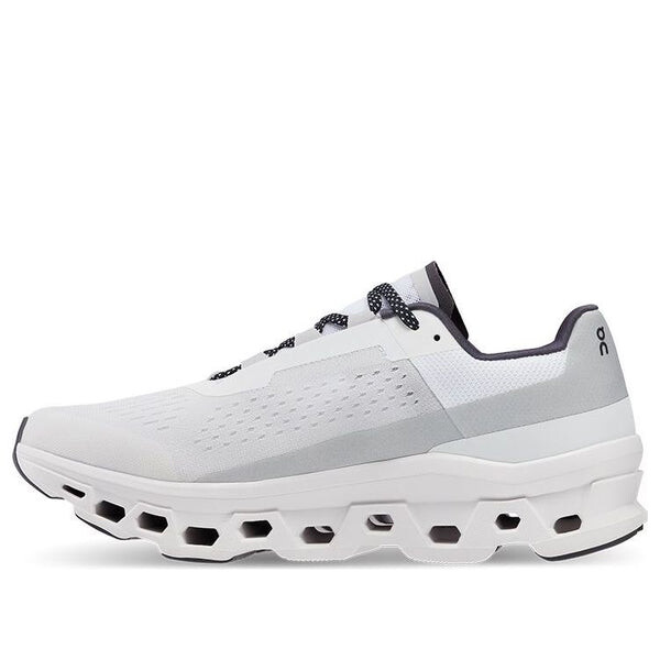 Кроссовки On Running Cloudmonster 'All White Black', белый 
Кроссовки On Running Cloudmonster 'All White Black', белый