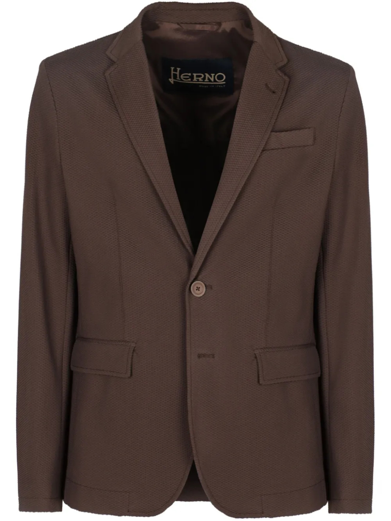 Однобортный блейзер Herno, коричневый 
Однобортный блейзер Herno, коричневый