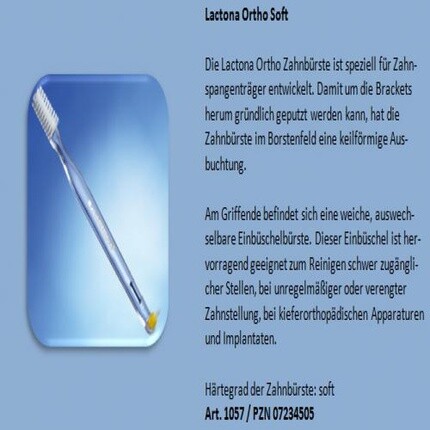 102 Ортодонтическая зубная щетка, Lactona
102 Ортодонтическая зубная щетка, Lactona