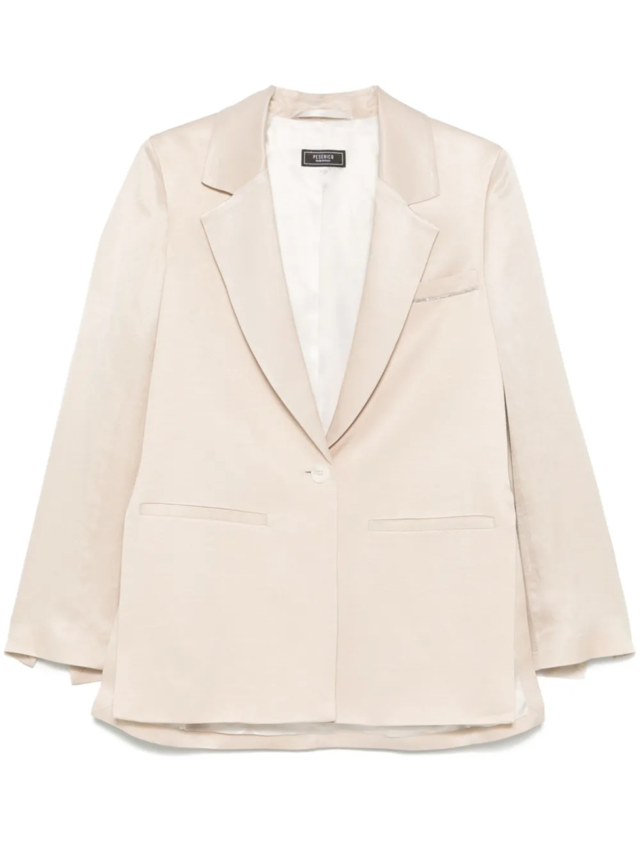 Peserico твиловый однобортный пиджак, нейтральный 
Peserico твиловый однобортный пиджак, нейтральный