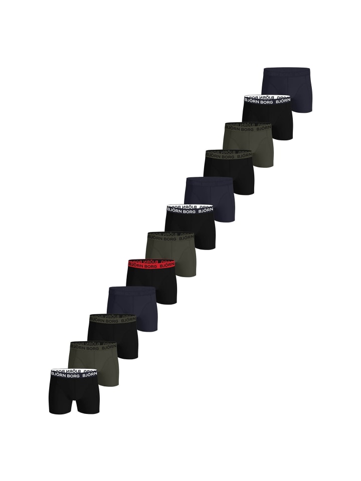 Björn Borg Боксерские шорты, 12 штук, черно-зелено-синие
Björn Borg Боксерские шорты, 12 штук, черно-зелено-синие