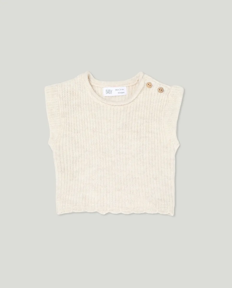 Трикотажный жилет однотонный с воланом для маленькой девочки Baby El Corte Inglés, светло-розовый
Трикотажный жилет однотонный с воланом для маленькой девочки Baby El Corte Inglés, светло-розовый