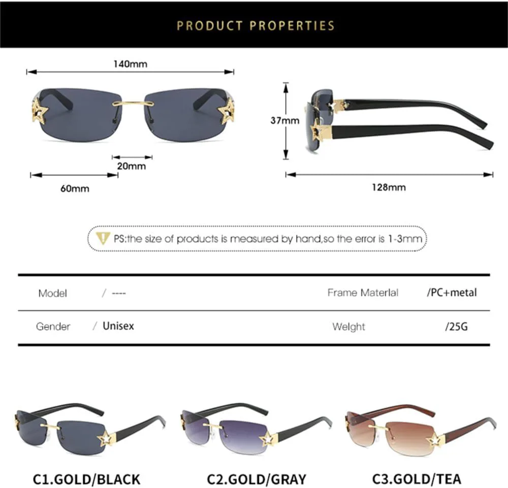 Панк-солнцезащитные очки 2027 года для женщин, без оправы, градиентные, для мужчин, ретро, очки для вождения, защита от УФ-излучения UV400 MTZJH, Black Gray
Панк-солнцезащитные очки 2027 года для женщин, без оправы, градиентные, для мужчин, ретро, очки для вождения, защита от УФ-излучения UV400 MTZJH, Black Gray