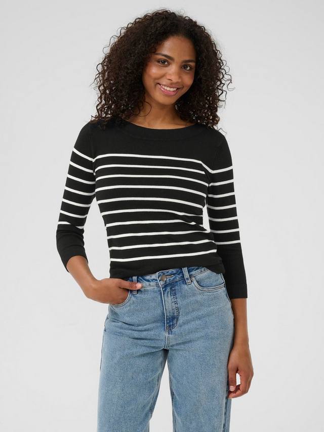 Джемпер Lizza с лодочкой и три четверти в полоску KAFFE
Джемпер Lizza с лодочкой и три четверти в полоску KAFFE