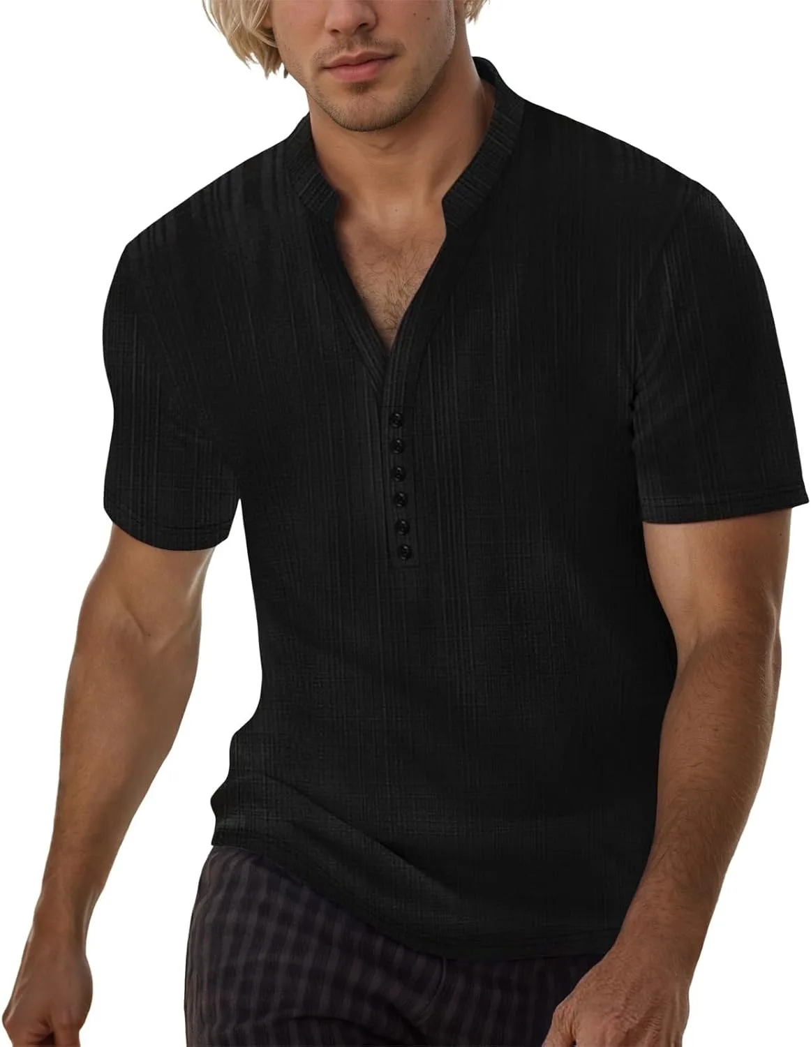 Мужская футболка с V-образным вырезом Slim Fit для лета и тренировок
Мужская футболка с V-образным вырезом Slim Fit для лета и тренировок