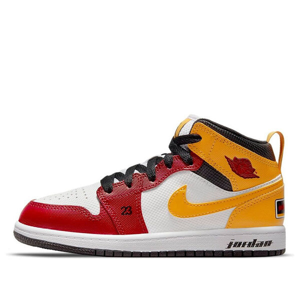 Кроссовки 1 средний размер Air Jordan, белый 
Кроссовки 1 средний размер Air Jordan, белый