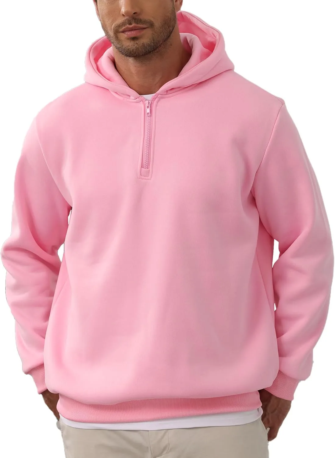 Мужской худи с молнией на четверть, с длинными рукавами, флисовый LUYIJIESHENG
Мужской худи с молнией на четверть, с длинными рукавами, флисовый LUYIJIESHENG