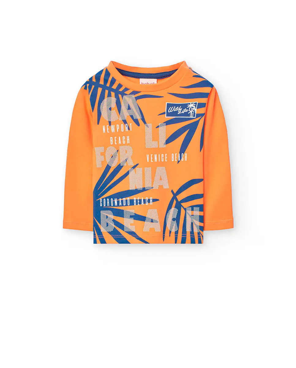 Футболка с длинными рукавами и круглым вырезом для мальчика Boboli, оранжевый
Футболка с длинными рукавами и круглым вырезом для мальчика Boboli, оранжевый