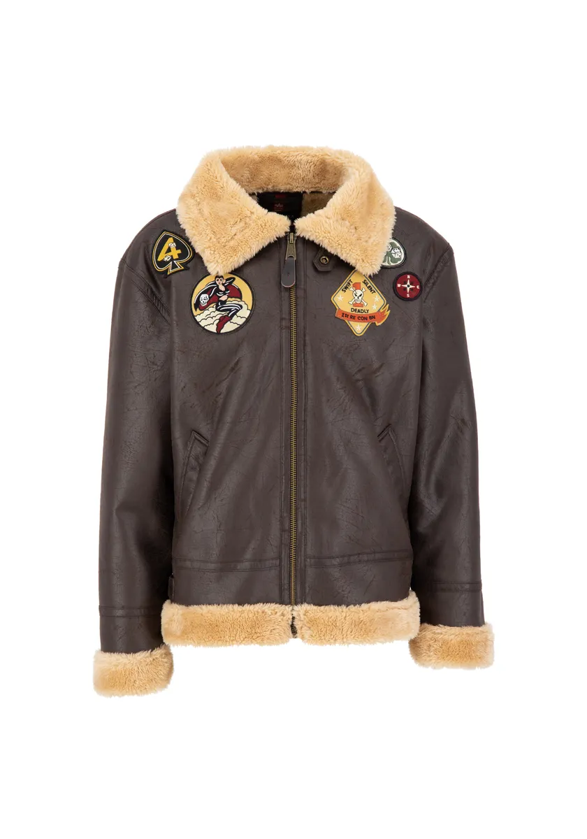 Кожаная куртка Alpha Industries " Alpha Industries Men - Кожаные и веганские куртки B3 FL Custom", коричневый 
Кожаная куртка Alpha Industries " Alpha Industries Men - Кожаные и веганские куртки B3 FL Custom", коричневый