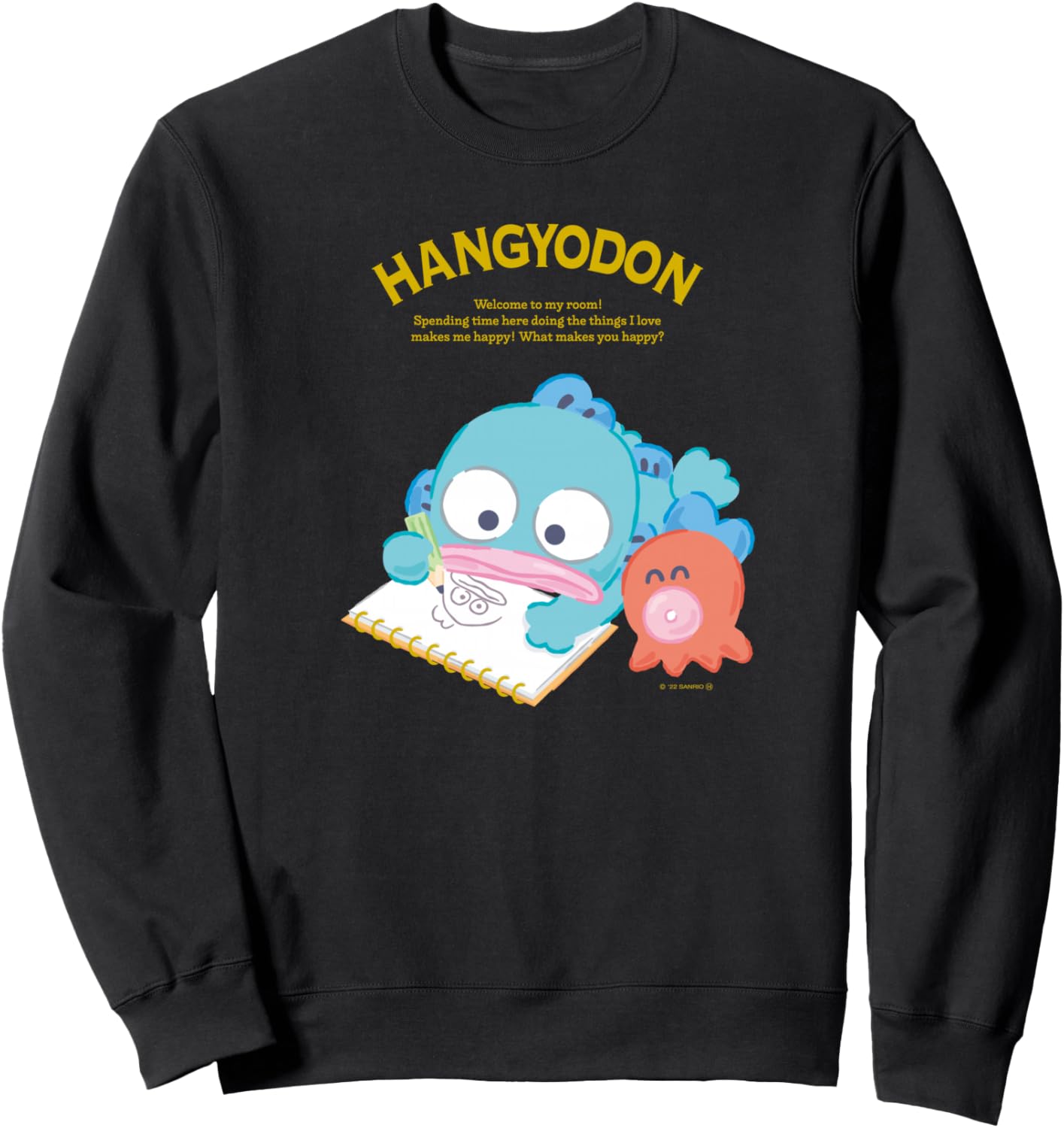 Толстовка Hangyodon Happiness My Room, черная (black 19-3911tcx), размер S Sanrio (Watanabe)
Толстовка Hangyodon Happiness My Room, черная (black 19-3911tcx), размер S Sanrio (Watanabe)