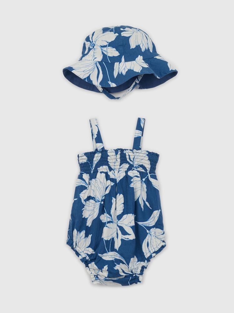 Льняное боди с шапкой Gap, синий
Льняное боди с шапкой Gap, синий