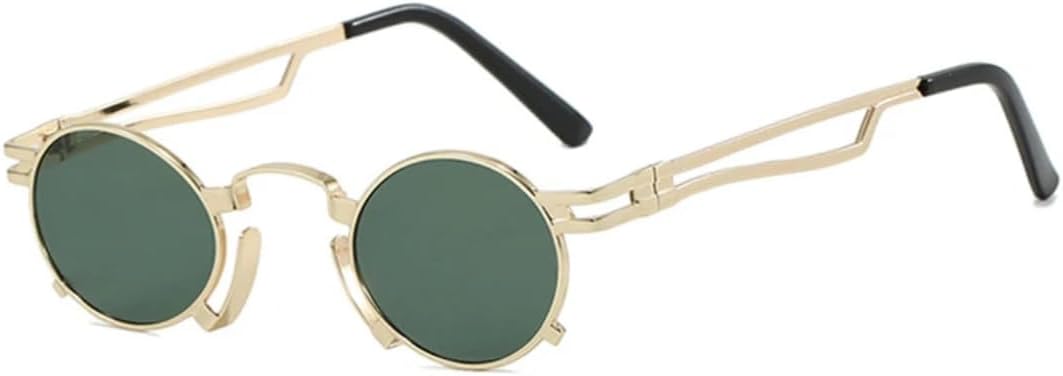 Панк-металлические круглые солнцезащитные очки в маленькой оправе для женщин, стильные, роскошные, модные, для мужчин, для активного отдыха, путешествий, вечеринок, с защитой от УФ-излучения UV400 TKKTLLT, Gold Green
Панк-металлические круглые солнцезащитные очки в маленькой оправе для женщин, стильные, роскошные, модные, для мужчин, для активного отдыха, путешествий, вечеринок, с защитой от УФ-излучения UV400 TKKTLLT, Gold Green