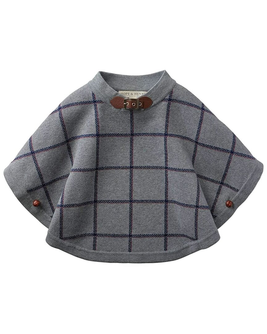 Пледовый свитер-накидка Hope & Henry, серый
Пледовый свитер-накидка Hope & Henry, серый