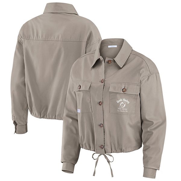 Женская серая куртка New Jersey Devils с застежкой на пуговицы Wear By Erin Andrews
Женская серая куртка New Jersey Devils с застежкой на пуговицы Wear By Erin Andrews