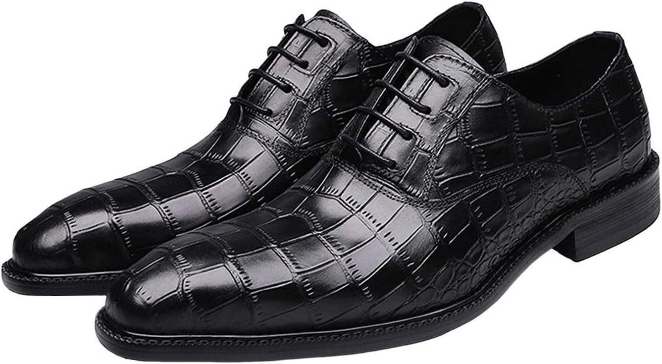 Мужские туфли-оксфорды Santimon из кожи верхнего слоя - формальная обувь с тиснением под крокодила для бизнеса, повседневной носки и свадебного торжества, черный
Мужские туфли-оксфорды Santimon из кожи верхнего слоя - формальная обувь с тиснением под крокодила для бизнеса, повседневной носки и свадебного торжества, черный
