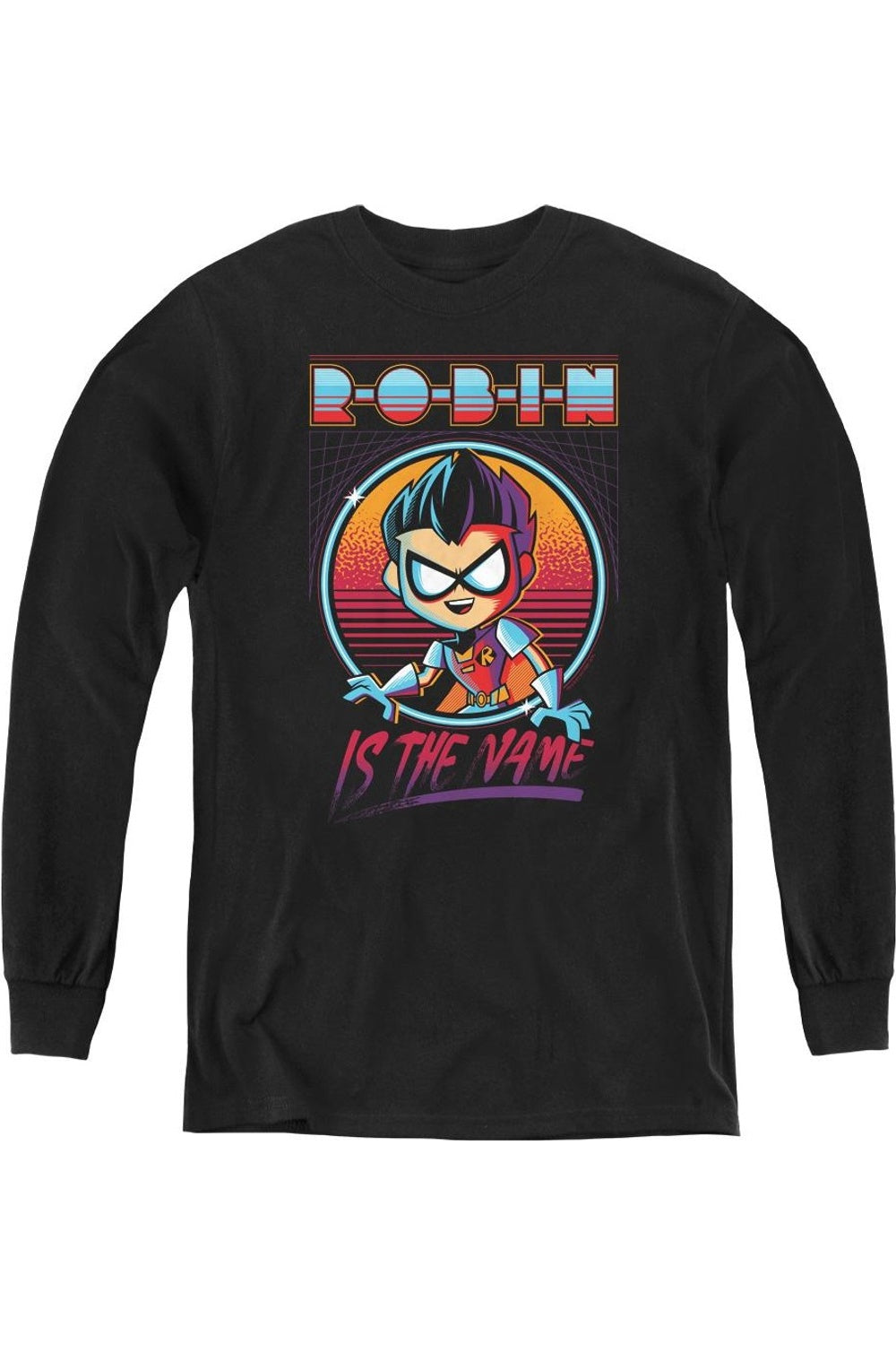 Футболка с длинным рукавом Robin из мультфильма "Teen Titans Go! В кино" для подростков Gildan, черный
Футболка с длинным рукавом Robin из мультфильма "Teen Titans Go! В кино" для подростков Gildan, черный