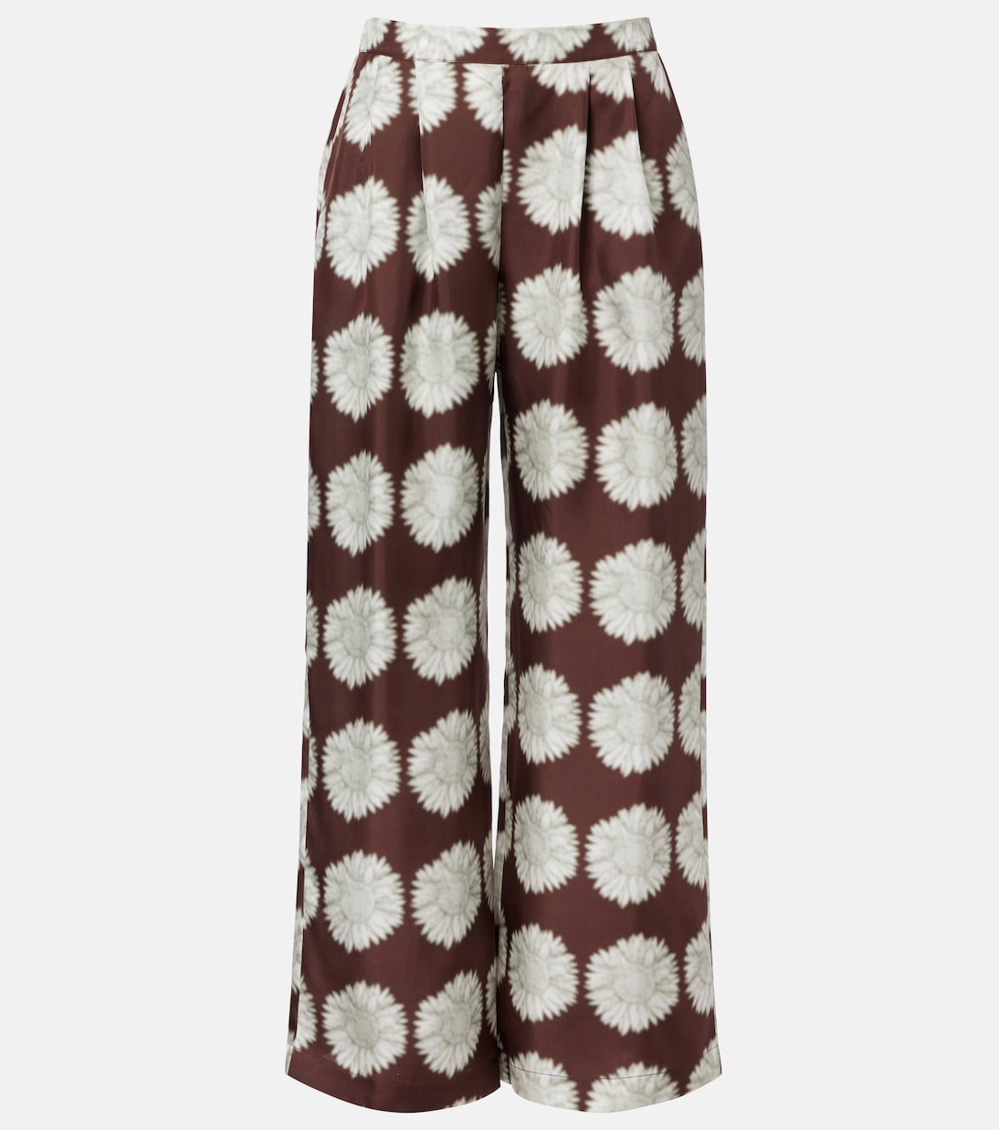 Широкие брюки с цветочным принтом из шелкового твила Isola Asceno, Sunflower Mahogany
Широкие брюки с цветочным принтом из шелкового твила Isola Asceno, Sunflower Mahogany