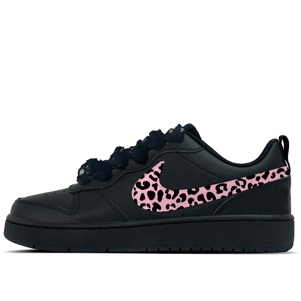 Nike Court Borough Pink Leopard String Leather Slip Resistant Low top Kids' Skateboarding Shoes Black Teenagers
Nike Court Borough Pink Leopard String Leather Slip Resistant Low top Kids' Skateboarding Shoes Black Teenagers