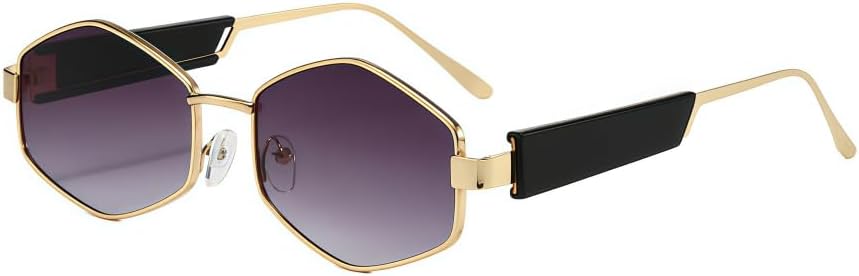 Винтажные шестиугольные солнцезащитные очки для женщин и мужчин – модные ретро-очки в стиле ретро с геометрическим узором и золотой металлической оправой MAZNVISO, Gray
Винтажные шестиугольные солнцезащитные очки для женщин и мужчин – модные ретро-очки в стиле ретро с геометрическим узором и золотой металлической оправой MAZNVISO, Gray