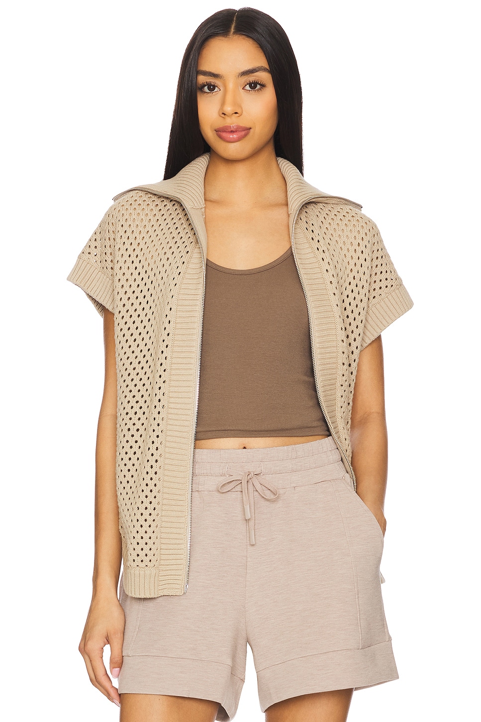 Жилет Gianna с застежкой-молнией Varley, cashmere stone 
Жилет Gianna с застежкой-молнией Varley, cashmere stone