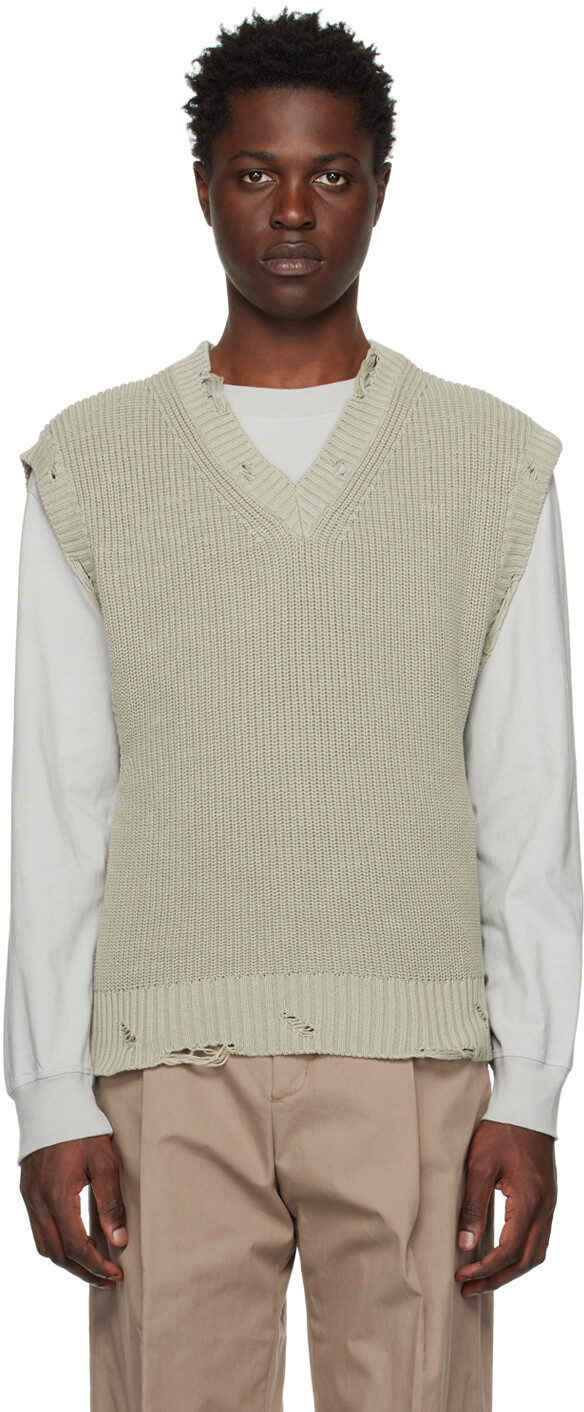 Бежевый потертый жилет Han Kjobenhavn
Бежевый потертый жилет Han Kjobenhavn