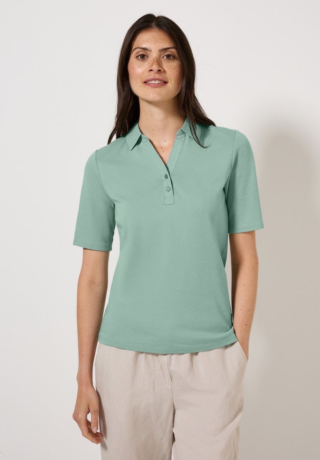 Рубашка поло Cecil, металлик зеленый 
Рубашка поло Cecil, металлик зеленый