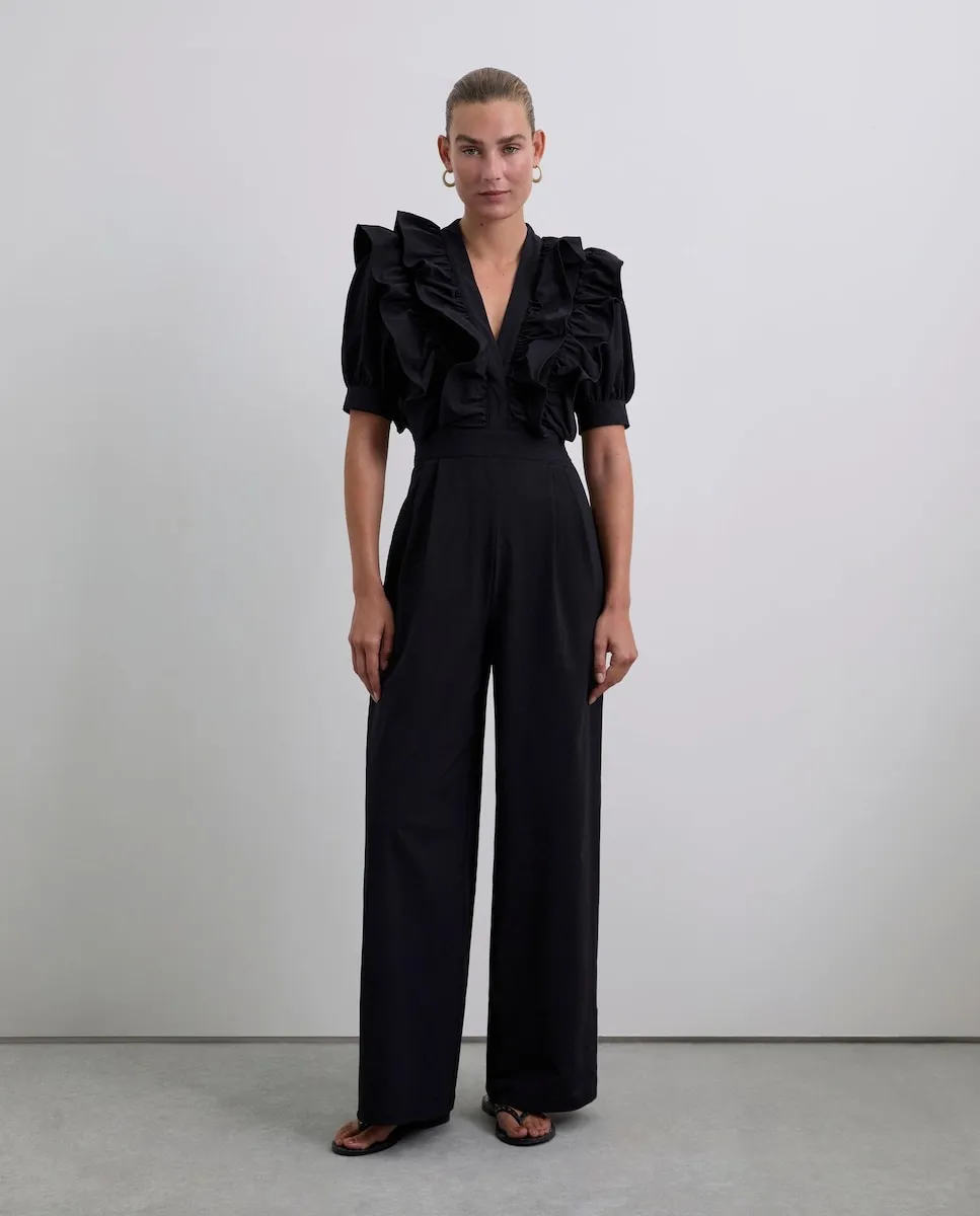 Блузка с буфовыми рукавами и рюшами Scalpers, черный
Блузка с буфовыми рукавами и рюшами Scalpers, черный