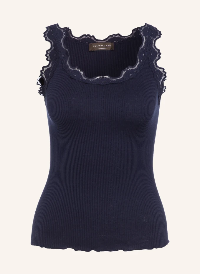 Шелковый топ babette с кружевом Rosemunde, синий 
Шелковый топ babette с кружевом Rosemunde, синий