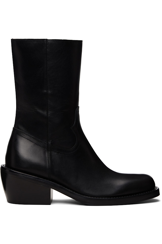 Кожаные сапоги Dries Van Noten, черный
Кожаные сапоги Dries Van Noten, черный