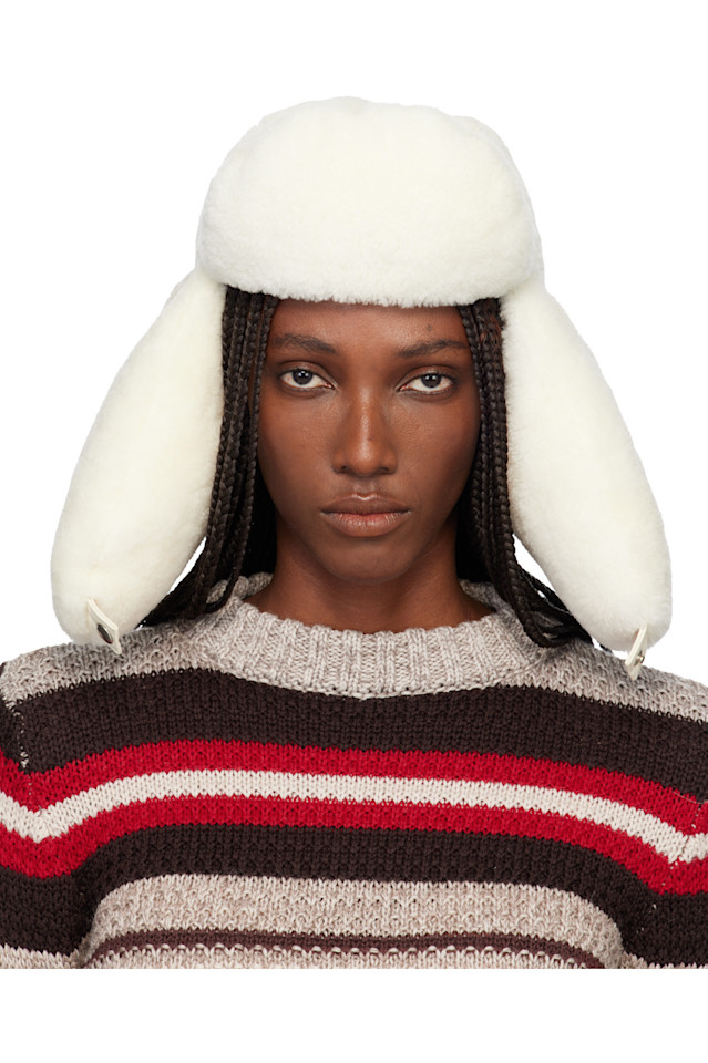 Marni Шляпа-Авиатор Off-White из овчины
Marni Шляпа-Авиатор Off-White из овчины