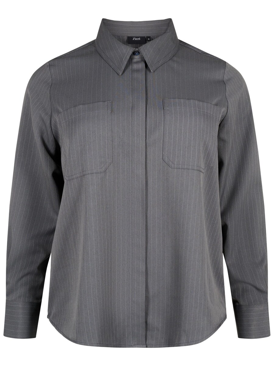 Традиционная рубашка Zizzi, серый 
Традиционная рубашка Zizzi, серый